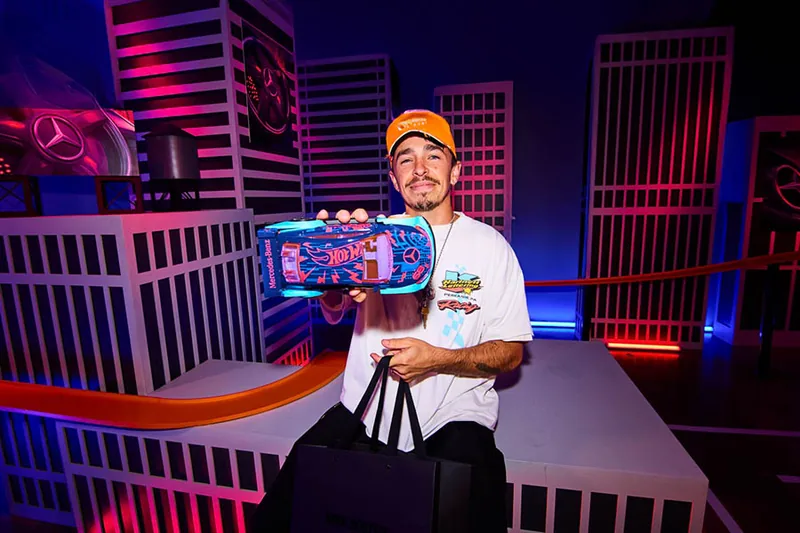 The collab car at toy scale