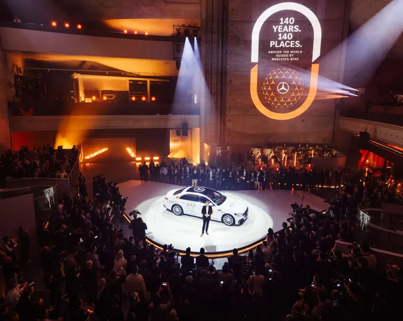 The reveal stage on event night